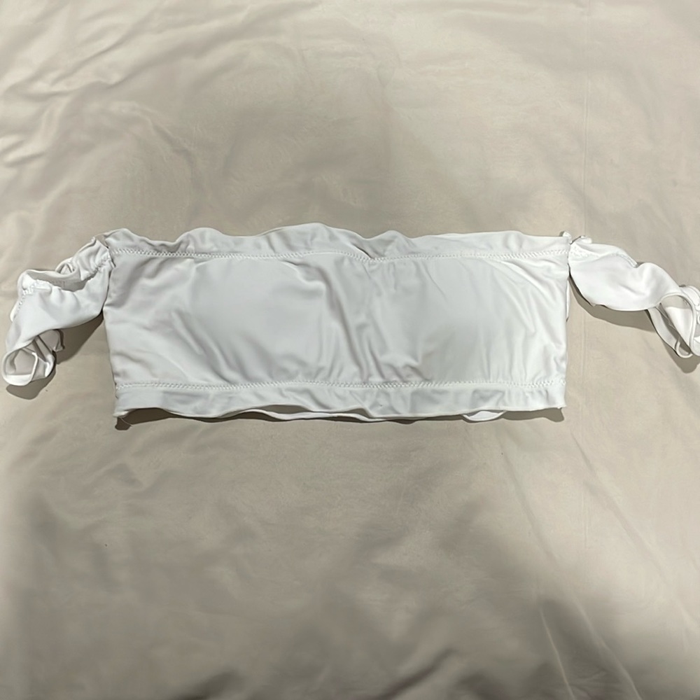 Zaful bandeau swim top with sleeves